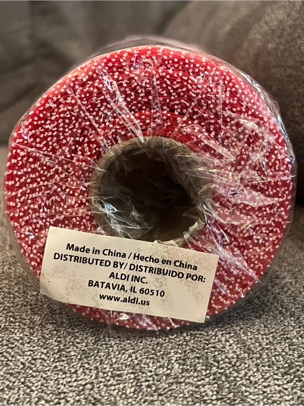 Huntington Home Red & White Striped Ribbon Holiday Decorative Mesh Roll